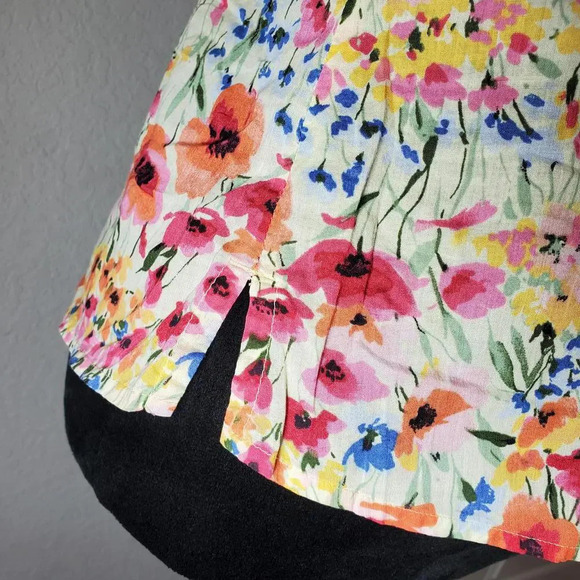 Liz Claiborne Crazy Horse Floral Cotton Lightweight Button Down Shirt Size Small - Picture 8 of 15